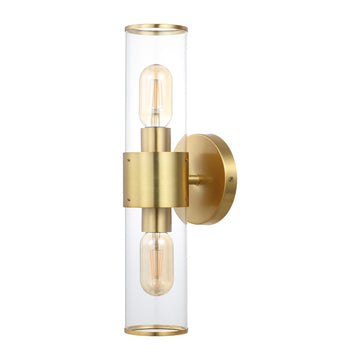 Quinn 15.5" Mid-Century Modern Iron/Acrylic LED Sconce - JONATHAN Y